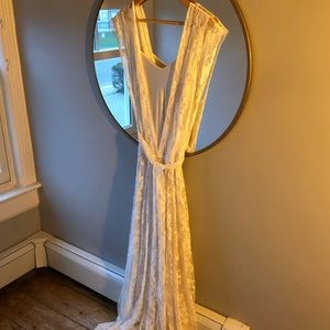Wedding dress, slip with custom lace coverlet